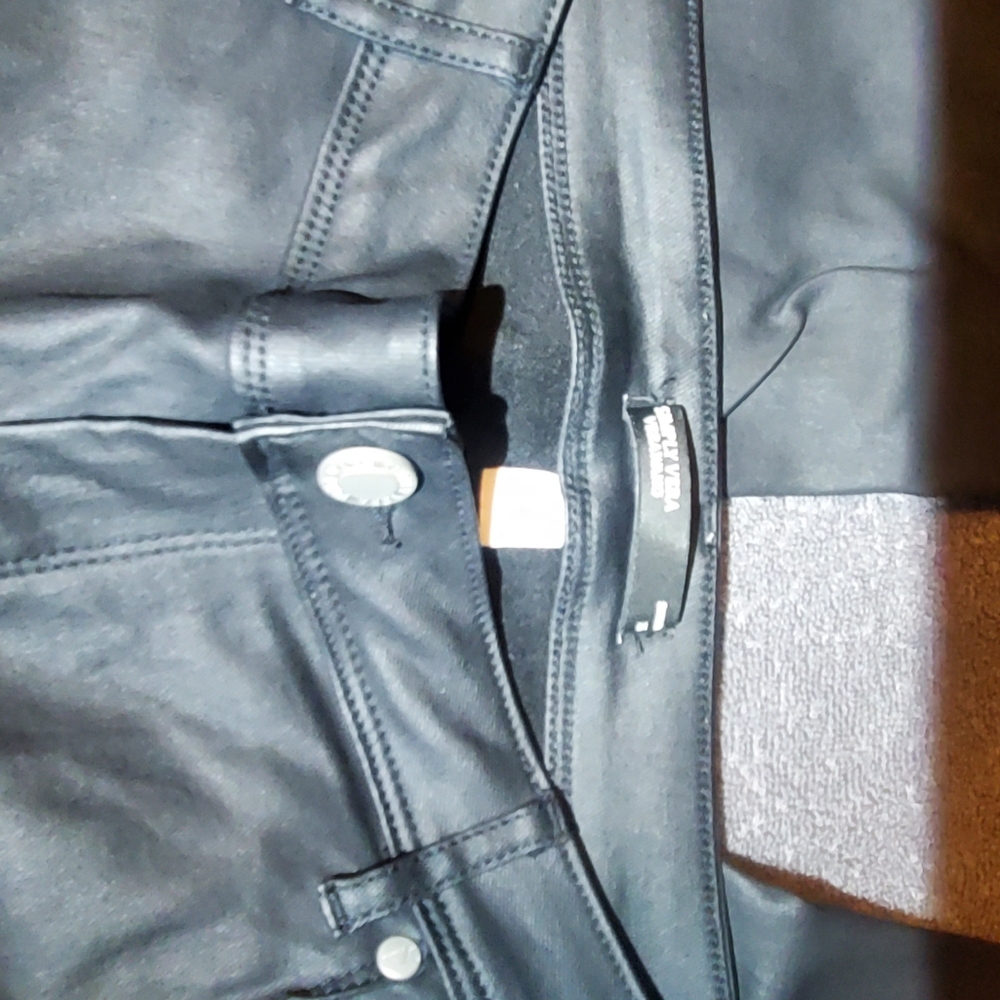 Womens Vera Wang Faux Leather Skinny Pants